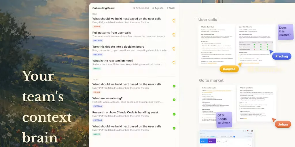 配图：Kanwas 上线 Product Hunt：把团队上下文做成“人和 Agent 共用”的画布，并提供 CLI 同步到仓库